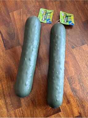 Vital Hard To Get Novelty Squishee Pickle Plush Toy - Olive Green
